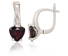 Diamond Sky Jewelry Sidabriniai auskarai su granatais „Temptation“