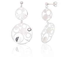 Diamond Sky Jewelry Sidabriniai auskarai „Stellar Orbit“