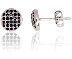 Diamond Sky Jewelry Sidabriniai auskarai-vinukai su cirkoniais „Velvet Night“