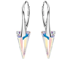 Diamond Sky Jewelry Sidabriniai auskarai „Spike II (Aurora Borealis)“ su Swarovski® kristalais