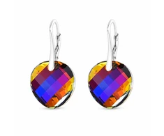 Diamond Sky Jewelry Sidabriniai auskarai moterims DiamondSky „Moon (Volcano)“ su Swarovski kristalais