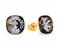Diamond Sky Jewelry Sidabriniai auskarai „Glare (Sidabrinis Night)“ su Swarovski® kristalais