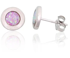 Diamond Sky Jewelry Sidabriniai auskarai su opalitu „Mėnulio Žavesys XVI“