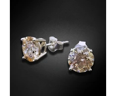 Diamond Sky Jewelry Sidabriniai auskarai „Juno (Fancy Champagne)“ su Swarovski® kristalais