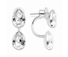 Diamond Sky Jewelry Sidabriniai auskarai „Dew Drop“ su Swarovski® kristalais