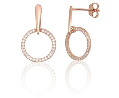 Diamond Sky Jewelry Sidabriniai auskarai su cirkoniais „Venus Ring“