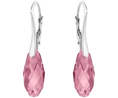 Diamond Sky Jewelry Sidabriniai auskarai „Enchanté (Light Rose)“ su Swarovski® kristalais