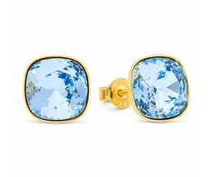 Diamond Sky Jewelry Sidabriniai auskarai „Glare (Aquamarine)“ su Swarovski® kristalais