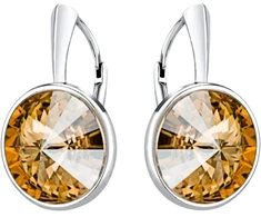 Diamond Sky Jewelry Sidabriniai auskarai „Clarice (Golden Shadow)“ su Swarovski® kristalais