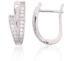 Diamond Sky Jewelry Sidabriniai auskarai su cirkoniais „Ice Charm III“