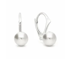 Diamond Sky Jewelry Sidabriniai auskarai „Rani (Light Pilkas)“ su Swarovski® perlais