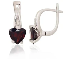 Diamond Sky Jewelry Sidabriniai auskarai su granatais „Temptation“