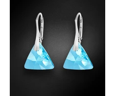 Diamond Sky Jewelry Sidabriniai auskarai „Osiris (Aquamarine)“ su Swarovski® kristalais