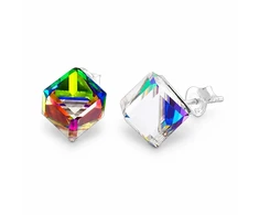 Diamond Sky Jewelry Sidabriniai auskarai „Rubicon II (Vitrail Medium)“ su Swarovski® kristalais