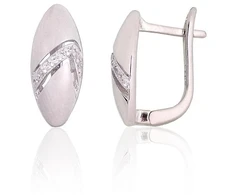 Diamond Sky Jewelry Sidabriniai auskarai su cirkoniais „Chain of Light“