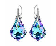 Diamond Sky Jewelry Sidabriniai auskarai „Baroque VI“ (Vitrail Light) iš 925 prabos sidabro su Swarovski kristalais