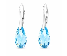 Diamond Sky Jewelry Sidabriniai auskarai „Enchanté (Aquamarine)“ su Swarovski® kristalais