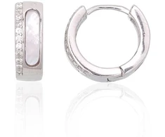 Diamond Sky Jewelry Sidabriniai auskarai su cirkoniais ir perlamutru „Megan“