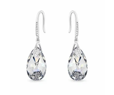 Diamond Sky Jewelry Sidabriniai auskarai „Baroque III (Comet Argent Light)“ su Swarovski® kristalais