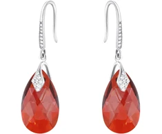 Diamond Sky Jewelry Sidabriniai auskarai „Baroque III (Raudona Magma)“ su Swarovski® kristalais