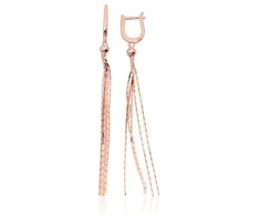 Diamond Sky Jewelry Sidabriniai auskarai „Golden Thread“