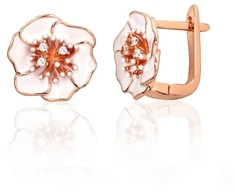 Diamond Sky Jewelry Sidabriniai auskarai su cirkoniais ir emaliu „Tango II“