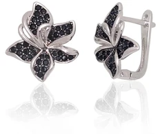 Diamond Sky Jewelry Sidabriniai auskarai su cirkoniais „Frost Petal“