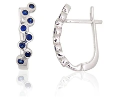 Diamond Sky Jewelry Sidabriniai auskarai su safyrais „Arabica“