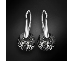 Diamond Sky Jewelry Sidabriniai auskarai „Marianne (Sidabrinis Night)“ su Swarovski® kristalais