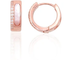 Diamond Sky Jewelry Sidabriniai auskarai su cirkoniais ir perlamutru „Megan II“