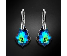 Diamond Sky Jewelry Sidabriniai auskarai „Baroque V (Meridian Mėlyna)“ su Swarovski® kristalais