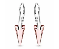 Diamond Sky Jewelry Sidabriniai auskarai moterims DiamondSky „Spike II (Antique Rožinė)“ su Swarovski kristalais