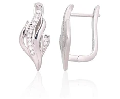 Diamond Sky Jewelry Sidabriniai auskarai su cirkoniais „Ice Charm II“