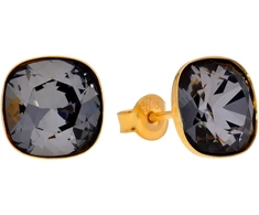 Diamond Sky Jewelry Sidabriniai auskarai „Glare (Sidabrinis Night)“ su Swarovski® kristalais