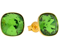 Diamond Sky Jewelry Sidabriniai auskarai „Glare (Fern Žalias)“ su Swarovski® kristalais