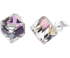 Diamond Sky Jewelry Sidabriniai auskarai „Rubicon II (Vitrail Light)“ su Swarovski® kristalais