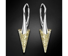 Diamond Sky Jewelry Sidabriniai auskarai „Spike II (Gold Patina)“ su Swarovski® kristalais