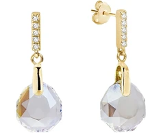 Diamond Sky Jewelry Sidabriniai auskarai „Calathea (Crystal Shimmer)“ su Swarovski® kristalais