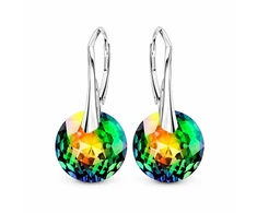 Diamond Sky Jewelry Sidabriniai auskarai „Marianne (Vitrail Medium)“ su Swarovski® kristalais