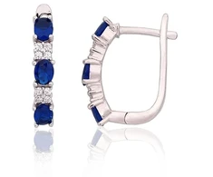 Diamond Sky Jewelry Sidabriniai auskarai su cirkoniais „Kamelija VI“