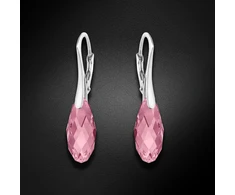Diamond Sky Jewelry Sidabriniai auskarai „Enchanté (Light Rose)“ su Swarovski® kristalais