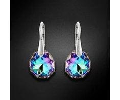 Diamond Sky Jewelry Sidabriniai auskarai „Frozen Edges (Vitrail Light)“ su Swarovski® kristalais