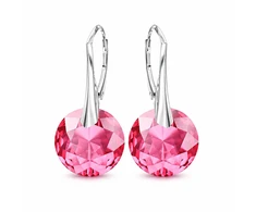 Diamond Sky Jewelry Sidabriniai auskarai „Marianne (Rose)“ su Swarovski® kristalais