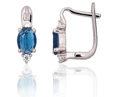 Diamond Sky Jewelry Sidabriniai auskarai su cirkoniais „Sidabrinis Mist IV“