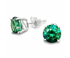 Diamond Sky Jewelry Sidabriniai auskarai „Juno (Žalias)“ su Swarovski® kristalais