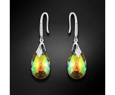 Diamond Sky Jewelry Sidabriniai auskarai „Baroque II (Vitrail Medium)“ su Swarovski® kristalais