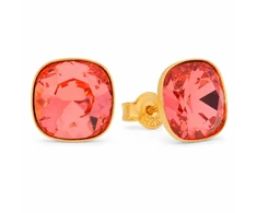 Diamond Sky Jewelry Sidabriniai auskarai „Glare (Padparadscha)“ su Swarovski® kristalais