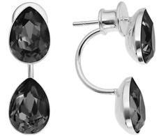 Diamond Sky Jewelry Sidabriniai auskarai „Dew Drop (Sidabrinis Night)“ su Swarovski® kristalais