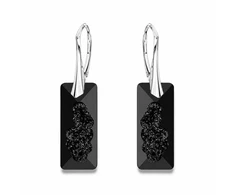 Diamond Sky Jewelry Sidabriniai auskarai „Growing Crystal II (Jet)“ su Swarovski® kristalais