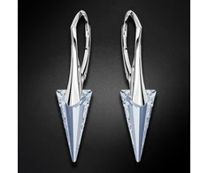 Diamond Sky Jewelry Sidabriniai auskarai „Spike II (Mėlyna Shade)“ su Swarovski® kristalais
